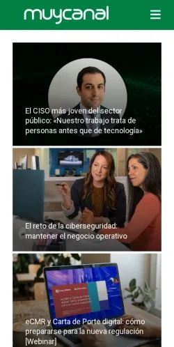 Anteprima del sito MuyCanal, media di Spagna per articoli sponsorizzati