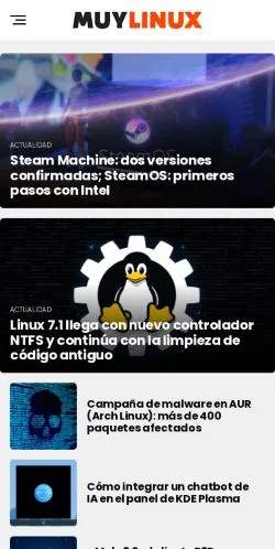 Anteprima del sito MuyLinux, media di Spagna per articoli sponsorizzati