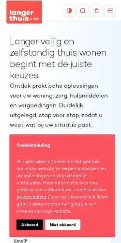 스폰서 기사용 네덜란드 매체 Langer Thuis In Huis 사이트 미리보기
