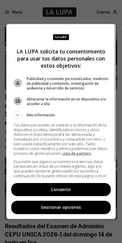 Anteprima del sito La Lupa, media di Spagna per articoli sponsorizzati