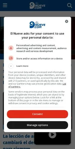 Aperçu du site El Nueve, média de Laos pour articles sponsorisés