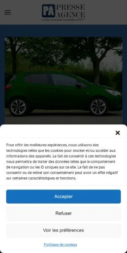 Anteprima del sito Presse Agence, media di Francia per articoli sponsorizzati