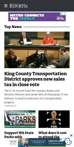 Forhåndsvisning af Bothell-Kenmore Reporter, medie fra USA til sponsorerede artikler