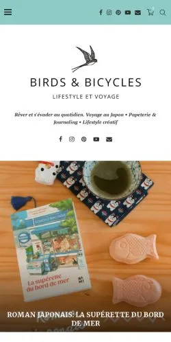 Anteprima del sito Birds & Bicycles, media di Francia per articoli sponsorizzati