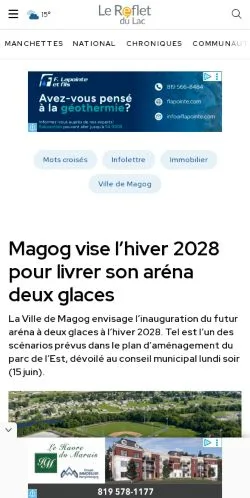 Forhåndsvisning af Le Reflet Du Lac, medie fra Frankrig til sponsorerede artikler