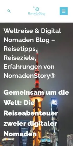 Podgląd witryny Nomadenstory, medium z kraju Niemcy do artykułów sponsorowanych