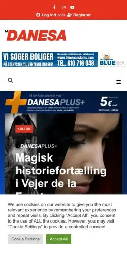 Sponsorlu makaleler için Danimarka medyası La Danesa sitesinin önizlemesi