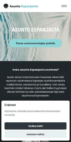스폰서 기사용 미국 매체 Asunto Espanjasta 사이트 미리보기
