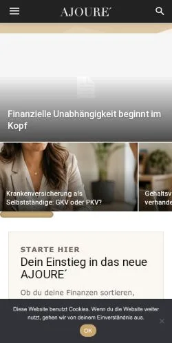 スポンサード記事向けのドイツメディア、AJOURE´ Magazinのサイトプレビュー
