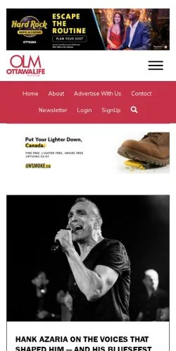 スポンサード記事向けのアメリカ合衆国メディア、Ottawa Life Magazineのサイトプレビュー