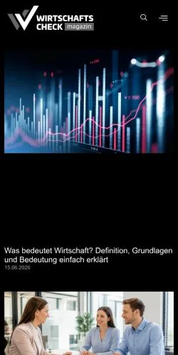 Aperçu du site Wirtschaftscheck, média de Allemagne pour articles sponsorisés