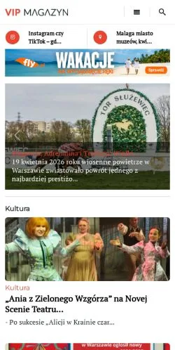 Podgląd witryny Magazyn Vip, medium z kraju Polska do artykułów sponsorowanych