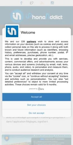 스폰서 기사용 프랑스 매체 iPhoneAddict 사이트 미리보기