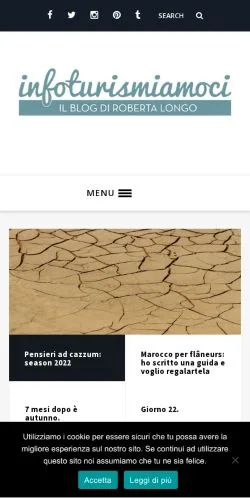 Podgląd witryny Infoturismiamoci, medium z kraju Włochy do artykułów sponsorowanych