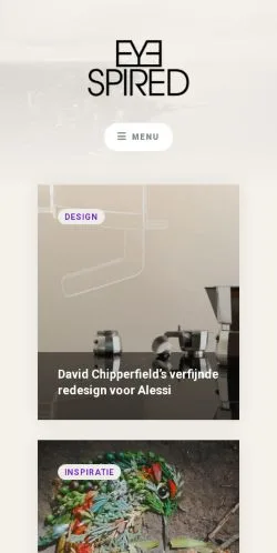 Anteprima del sito Eyespired, media di Paesi Bassi per articoli sponsorizzati