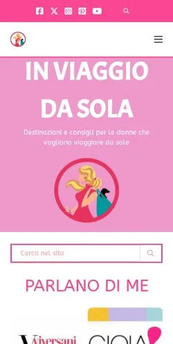 Podgląd witryny In Viaggio Da Sola, medium z kraju Włochy do artykułów sponsorowanych