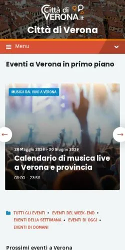 Anteprima del sito Città Di Verona, media di Italia per articoli sponsorizzati
