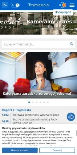 Anteprima del sito Trojmiasto, media di Polonia per articoli sponsorizzati