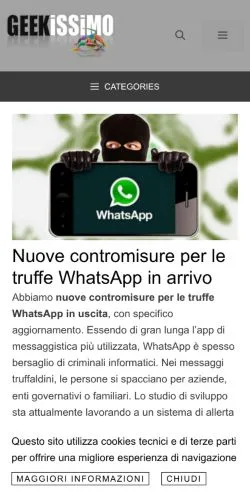 Forhåndsvisning af Geekissimo, medie fra Italien til sponsorerede artikler