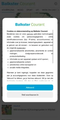 Anteprima del sito Balkster Courant, media di Paesi Bassi per articoli sponsorizzati