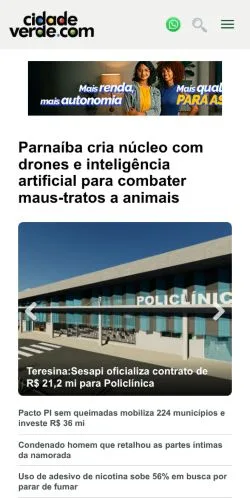 Forhåndsvisning af Cidade Verde, medie fra Brasilien til sponsorerede artikler