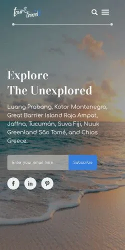 스폰서 기사용 미국 매체 Tour and Travel Blog 사이트 미리보기