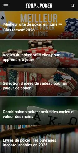 Anteprima del sito Coup De Poker, media di Francia per articoli sponsorizzati