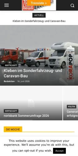 Anteprima del sito Zaronews, media di Germania per articoli sponsorizzati
