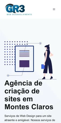 Forhåndsvisning av nettstedet GR3 Web, medium fra Brasil for sponsede artikler