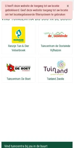 Podgląd witryny Tuincentrum Overzicht, medium z kraju Holandia do artykułów sponsorowanych
