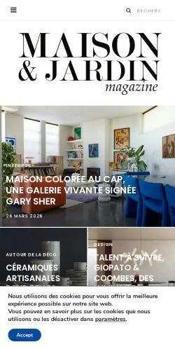 Anteprima del sito Maison Et Jardin Magazine, media di Francia per articoli sponsorizzati