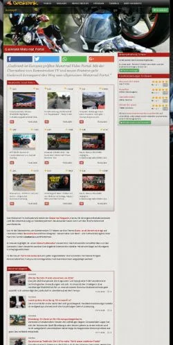 Podgląd witryny Gaskrank Motorrad Videos, medium z kraju Niemcy do artykułów sponsorowanych