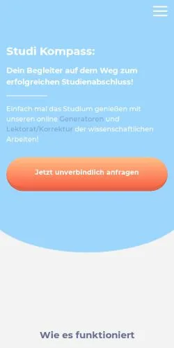 スポンサード記事向けのドイツメディア、Studi-Kompassのサイトプレビュー