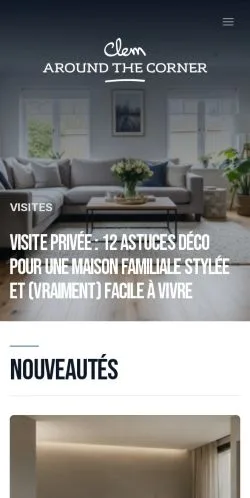 Aperçu du site Clem Around The Corner, média de France pour articles sponsorisés