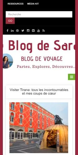 Anteprima del sito Le Blog de Sarah, media di Francia per articoli sponsorizzati