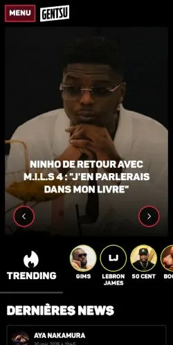 Anteprima del sito Gentsu, media di Francia per articoli sponsorizzati