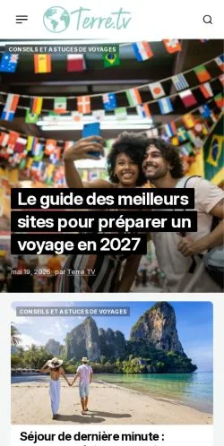 Anteprima del sito Terre TV, media di Francia per articoli sponsorizzati