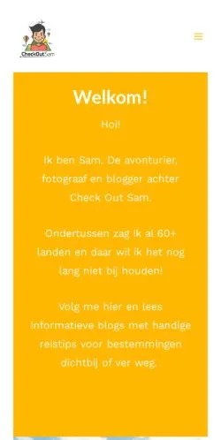 Pré-visualização do site Checkoutsam, meio de Bélgica para artigos patrocinados