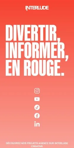 Preview of the Interlude website, a media outlet in France for sponsored articles