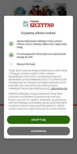 Anteprima del sito Tygodnik Szczytno, media di Polonia per articoli sponsorizzati