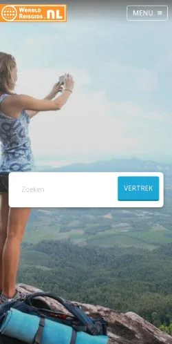 Podgląd witryny Wereldreisgids, medium z kraju Holandia do artykułów sponsorowanych