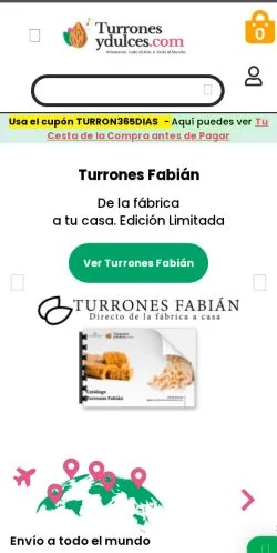 스폰서 기사용 스페인 매체 Turrones Y Dulces 사이트 미리보기