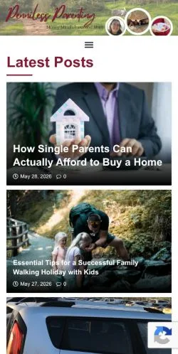 Förhandsvisning av webbplatsen Penniless Parenting, medium i USA för sponsrade artiklar