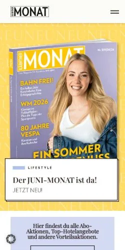 Vista previa del sitio Kärntner Monat, medio de Austria para artículos patrocinados
