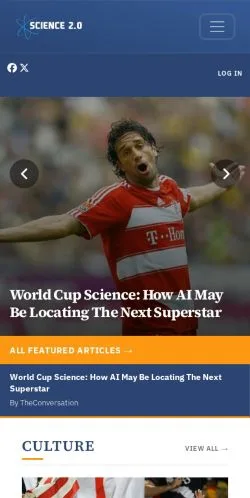 Forhåndsvisning av nettstedet Science 2.0, medium fra USA for sponsede artikler