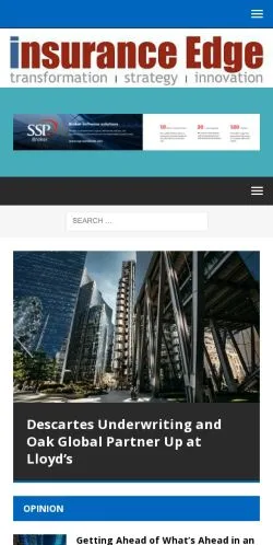 Anteprima del sito Insurance Edge, media di Stati Uniti per articoli sponsorizzati