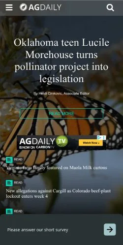 Vorschau der Website AGDAILY, Medium aus Vereinigte Staaten für gesponserte Artikel