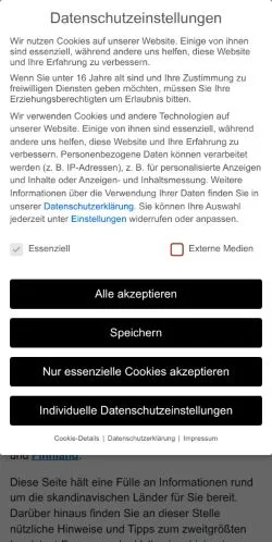 Anteprima del sito Skandinavien, media di Germania per articoli sponsorizzati