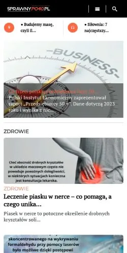 Anteprima del sito Sprawny Po40, media di Polonia per articoli sponsorizzati