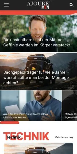 Anteprima del sito AJOURÉ MEN, media di Germania per articoli sponsorizzati